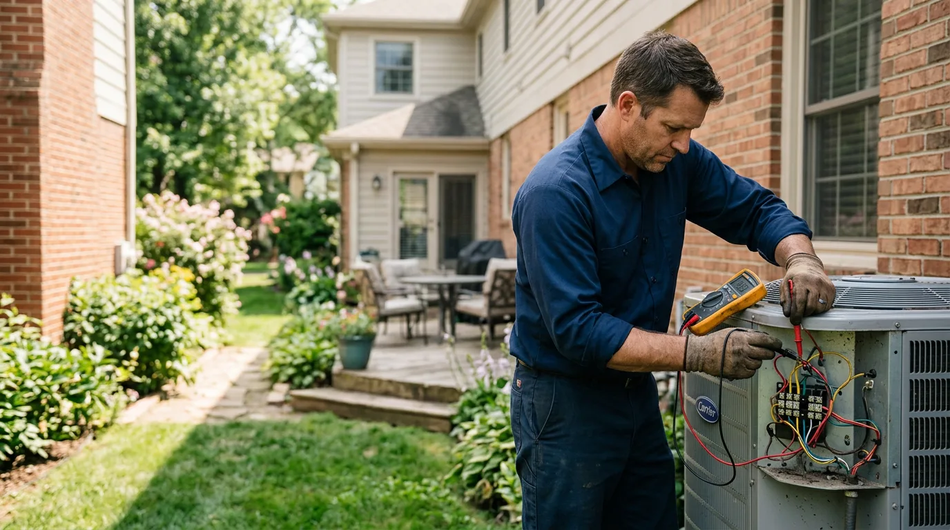 HVAC technician working near Stockdale, TX